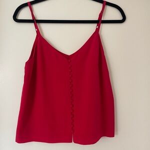 Madewell red silk tank top